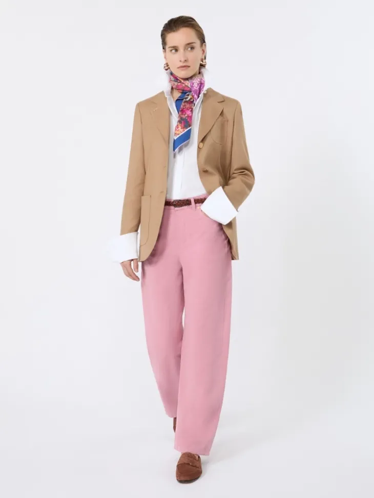 Single-breasted camel blazer - CAMEL