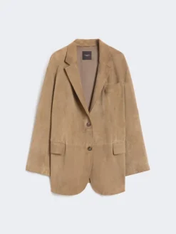 Single-breasted suede blazer - MUD