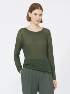 Slim-fit cotton-blend sweater - KAKI