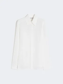 Slim-fit silk shirt - WHITE