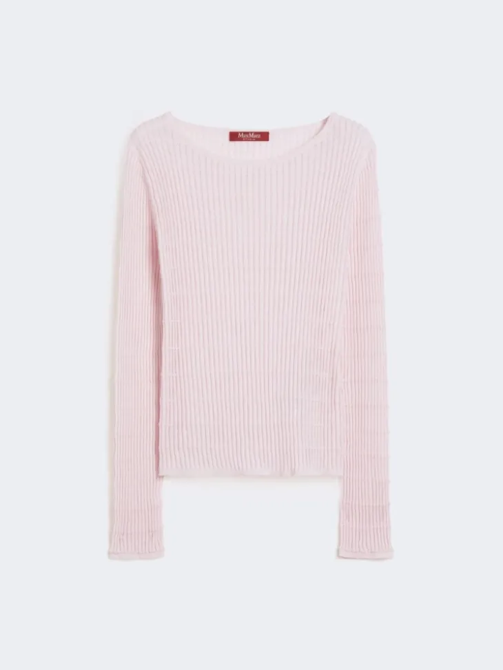 Slim-fit wool and silk sweater - PINK