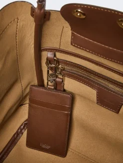Small Nubuck leather Marine bag - DARK BROWN