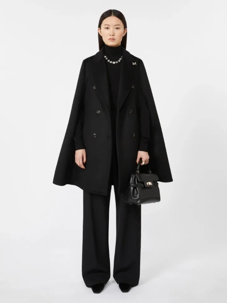 Smooth leather handbag - BLACK