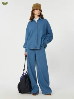 Soft cotton denim jeans - NAVY