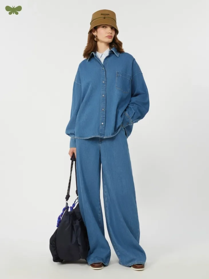 Soft cotton denim jeans - NAVY