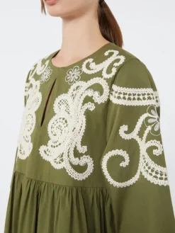 Soft cotton poplin dress - KAKI