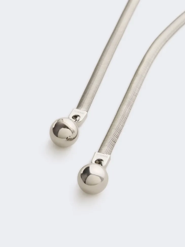 Sphere-detail metal necklace - PALLADIUM