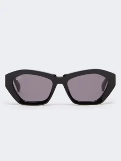 Square bold sunglasses - BLACK