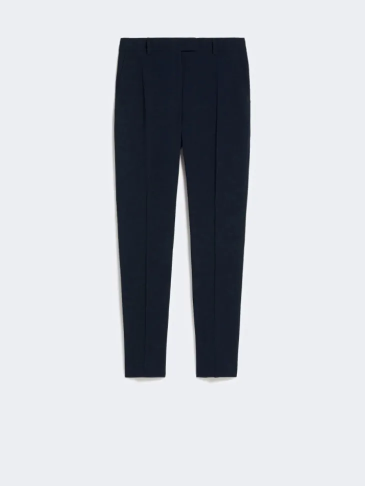 Straight-fit cady trousers - NAVY