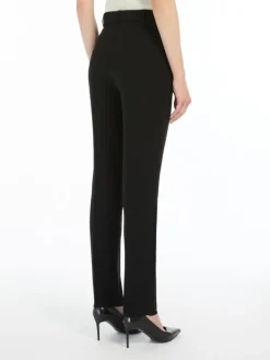 Straight-fit cady trousers - BLACK