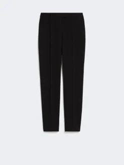 Straight-fit cady trousers - BLACK