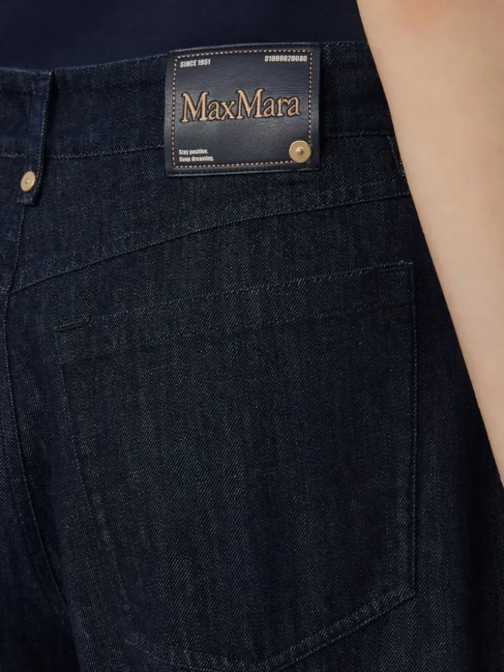 Straight-fit cotton denim jeans - ULTRAMARINE