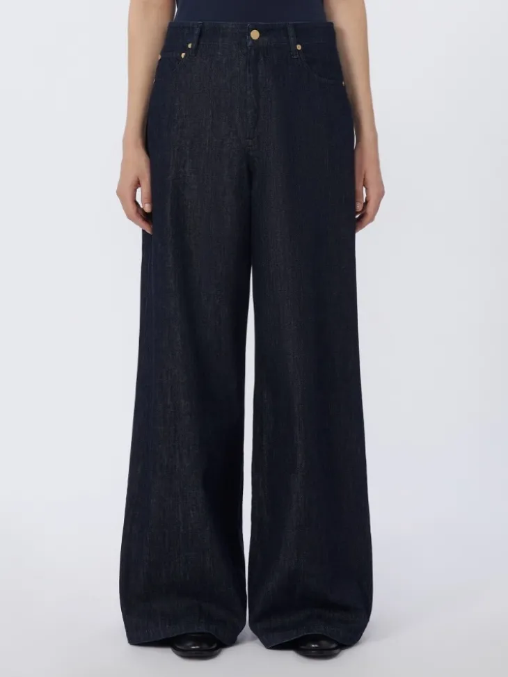 Straight-fit cotton denim jeans - ULTRAMARINE