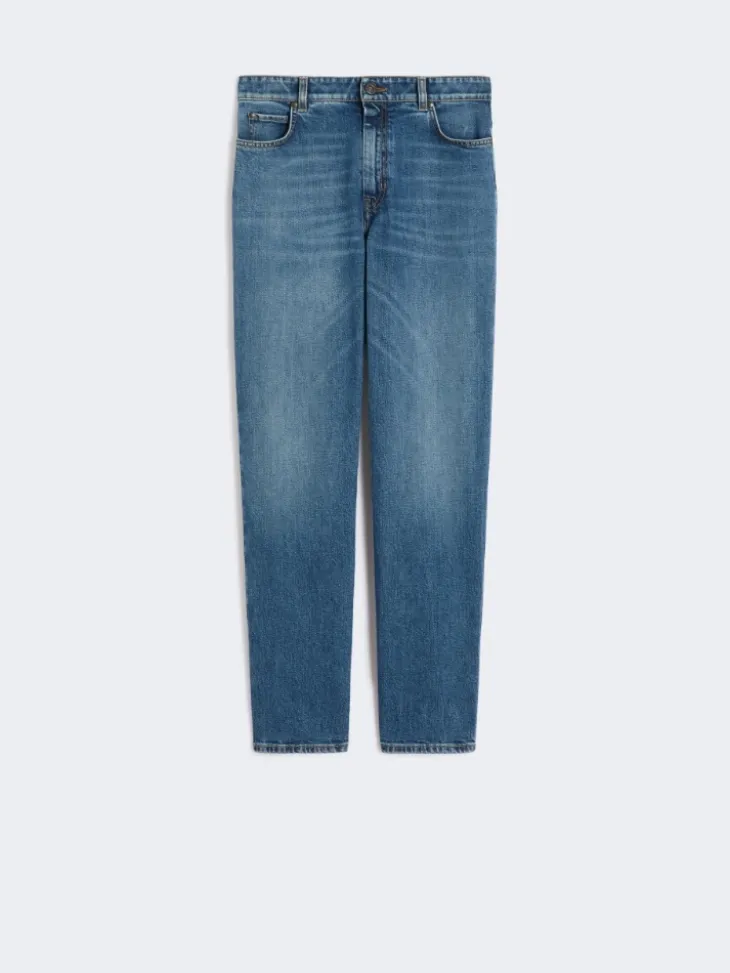 Straight-leg denim jeans - NAVY
