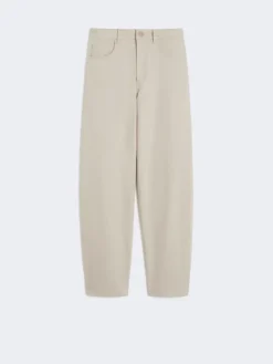 Stretch bull denim trousers - NATURAL