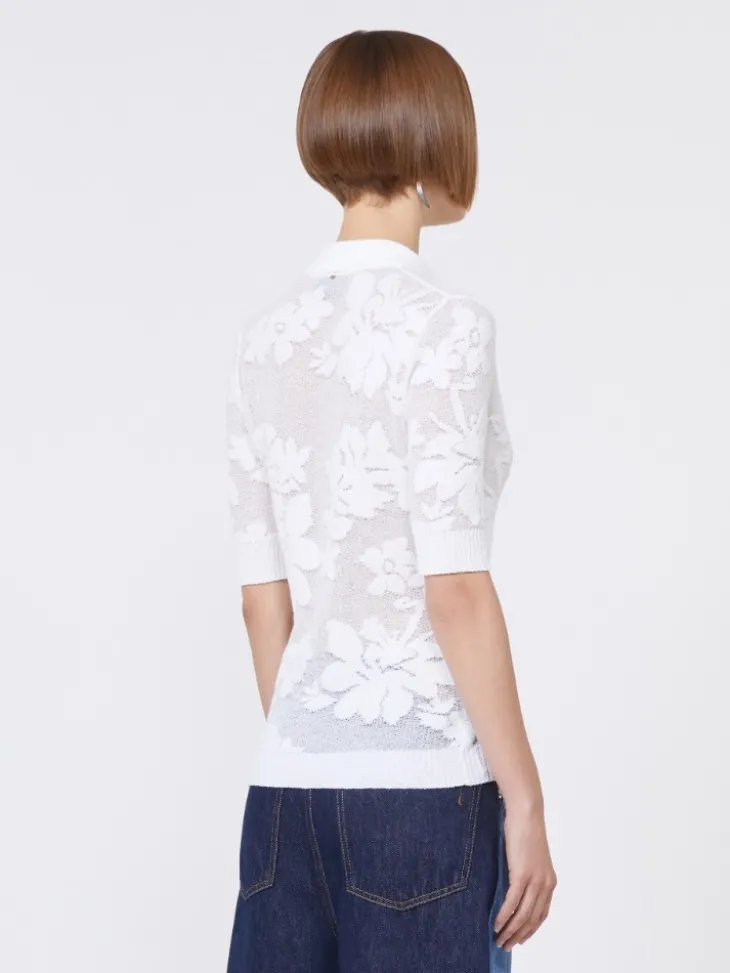 Stretch cotton polo shirt - WHITE