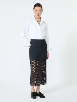 Stretch cotton shirt - OPTICAL WHITE