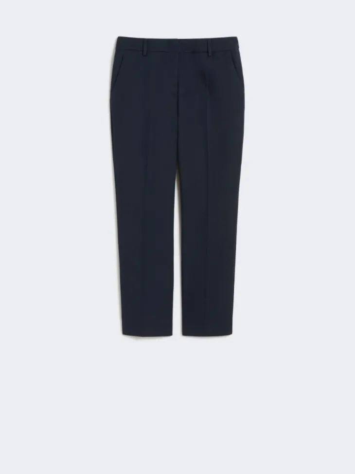 Stretch cotton trousers - NAVY