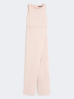 Stretch envers satin jumpsuit - POWDER