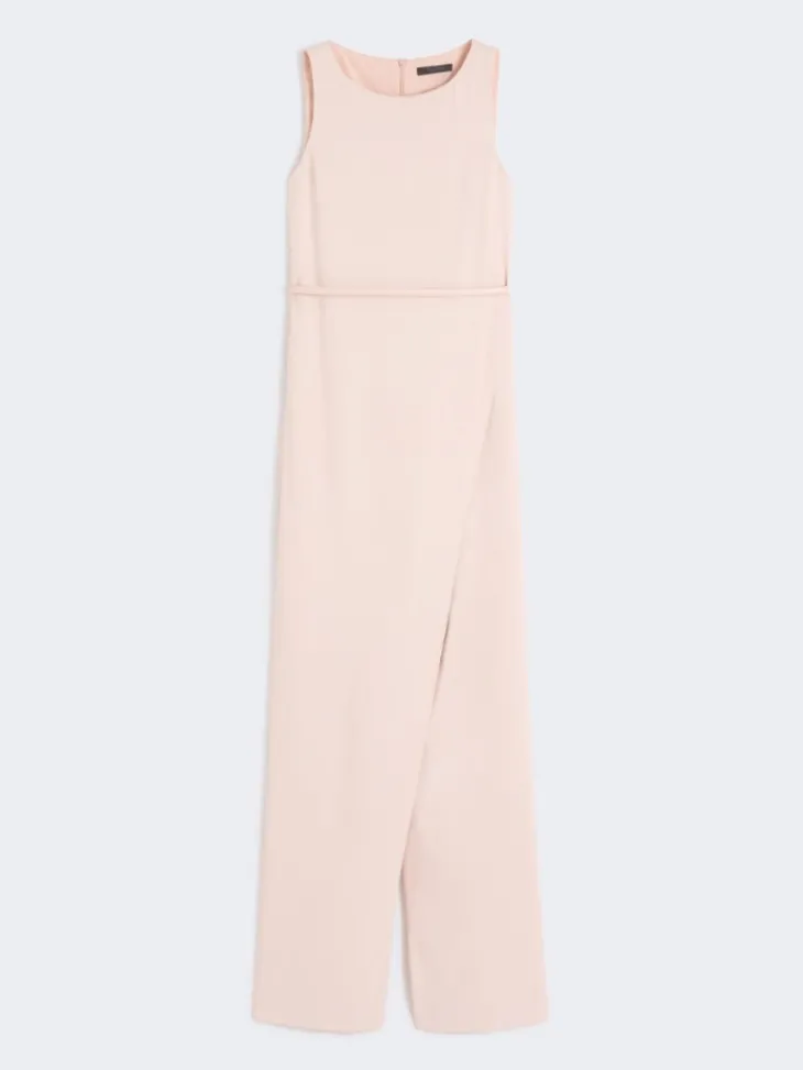 Stretch envers satin jumpsuit - POWDER