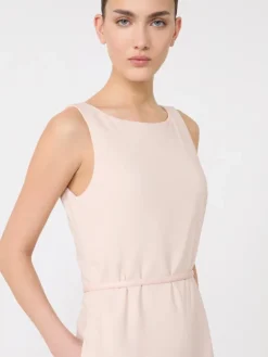 Stretch envers satin jumpsuit - POWDER
