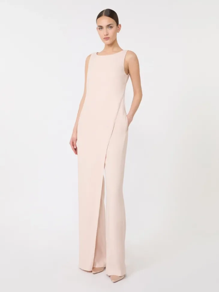 Stretch envers satin jumpsuit - POWDER