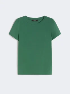 Stretch jersey basic T-shirt - GREEN