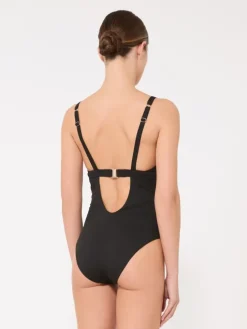 Stretch jersey swimsuit - BLACK