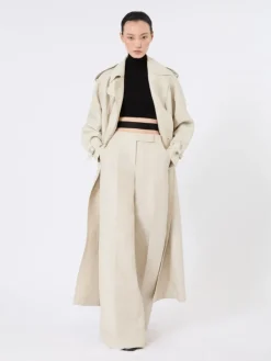 Stretch viscose cropped turtleneck - BLACK