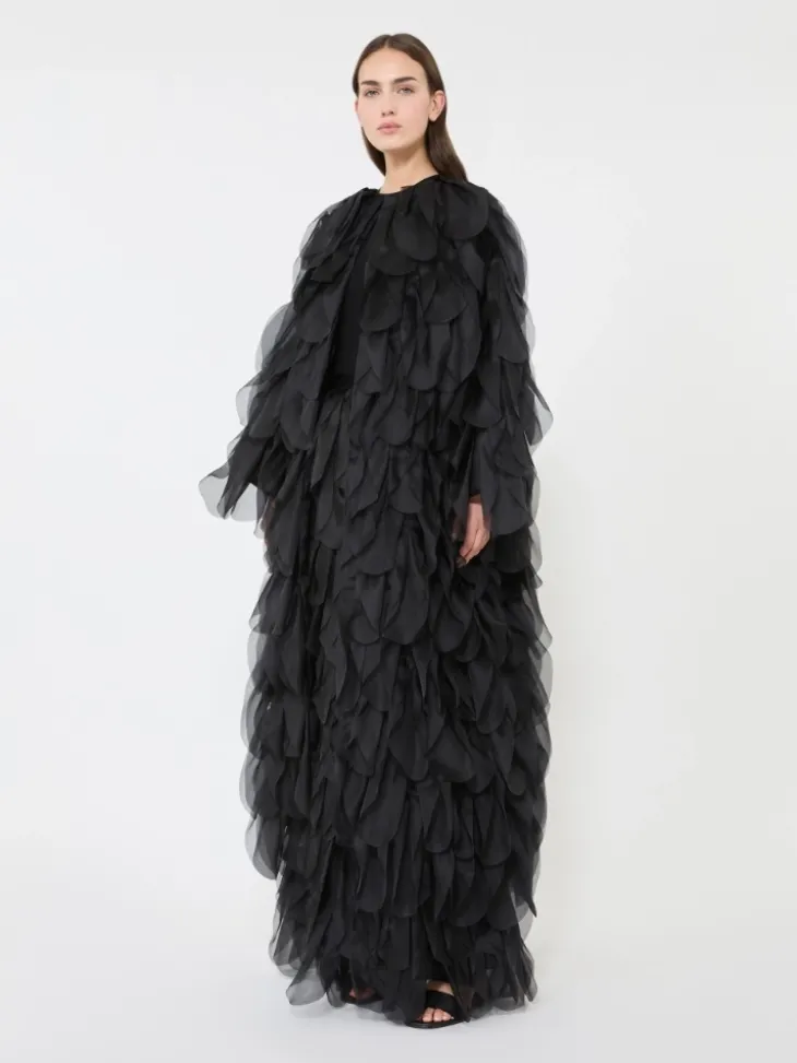 Stretch viscose jumper - BLACK
