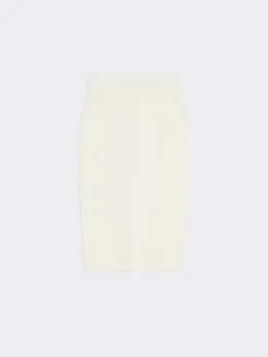 Stretch viscose pencil skirt - WHITE