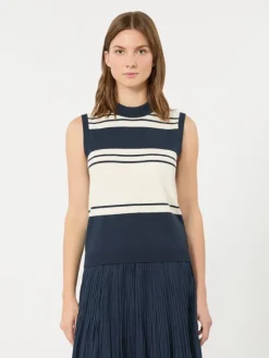 Stretch viscose sweater - NAVY