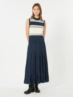 Stretch viscose sweater - NAVY