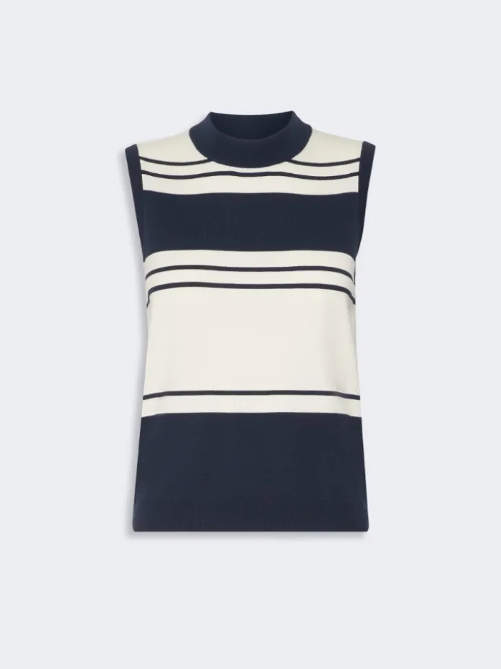 Stretch viscose sweater - NAVY
