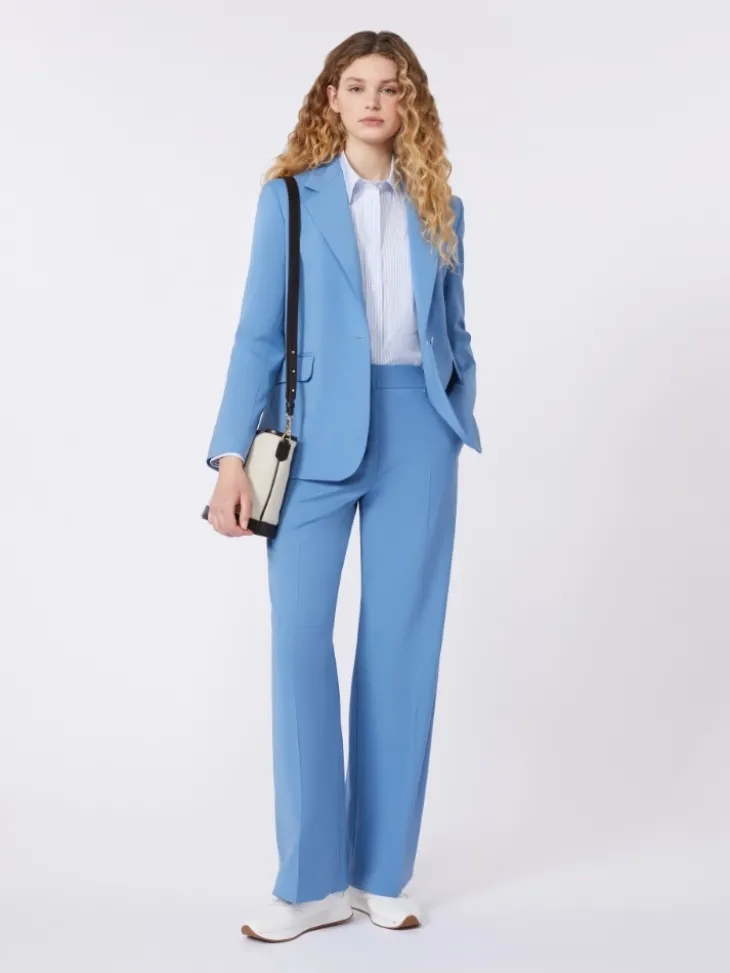 Stretch wool blazer - LIGHT BLUE