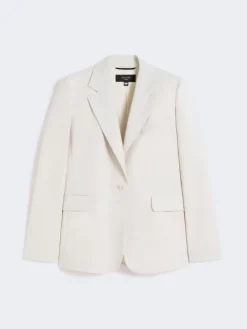 Stretch wool blazer - SAND