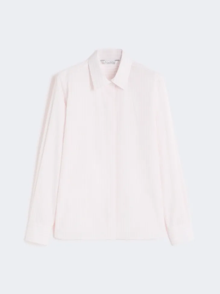Striped poplin shirt - PINK