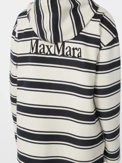 Striped scuba jersey sweatshirt - ULTRAMARINE