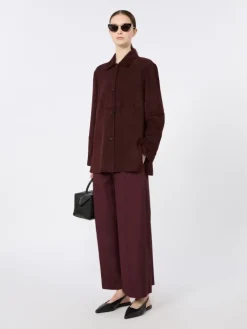 Suede jacket - DARK RED