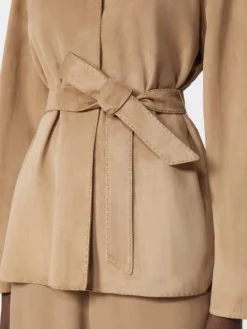 Suede jacket - HAZELNUT BROWN