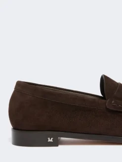 Suede loafers - DARK BROWN