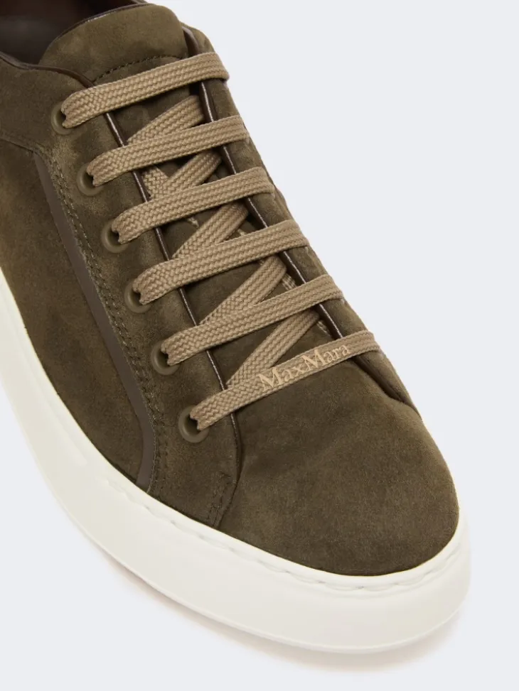 Suede sneakers - DARK BROWN