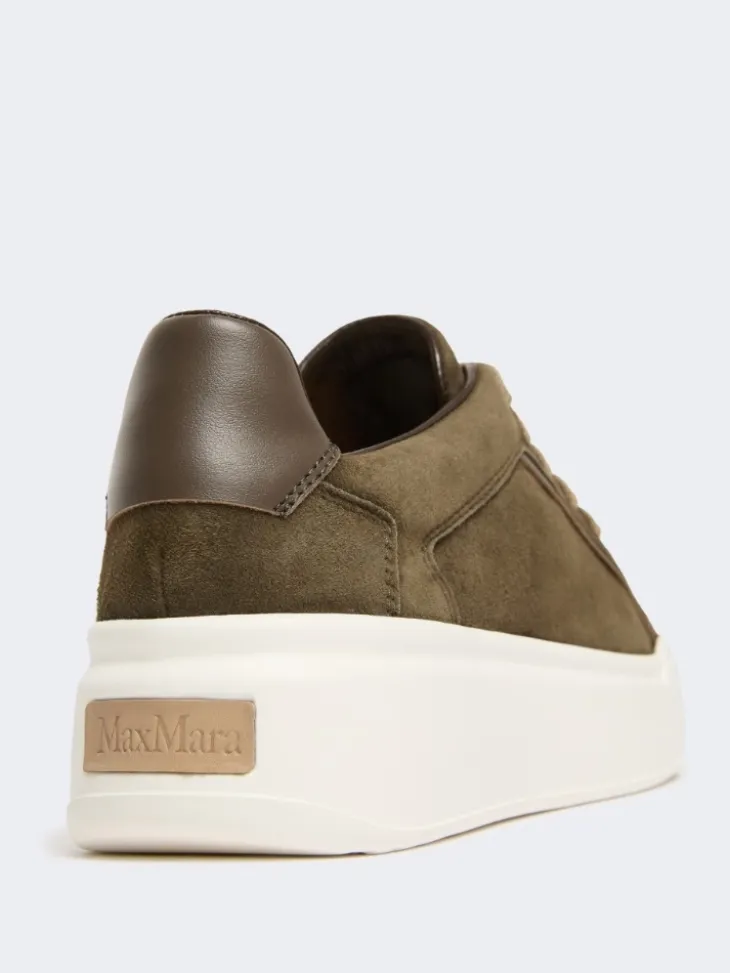 Suede sneakers - DARK BROWN
