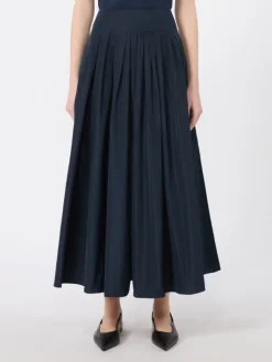 Taffeta pleated skirt - ULTRAMARINE