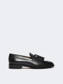 Tasselled leather loafers - BLACK