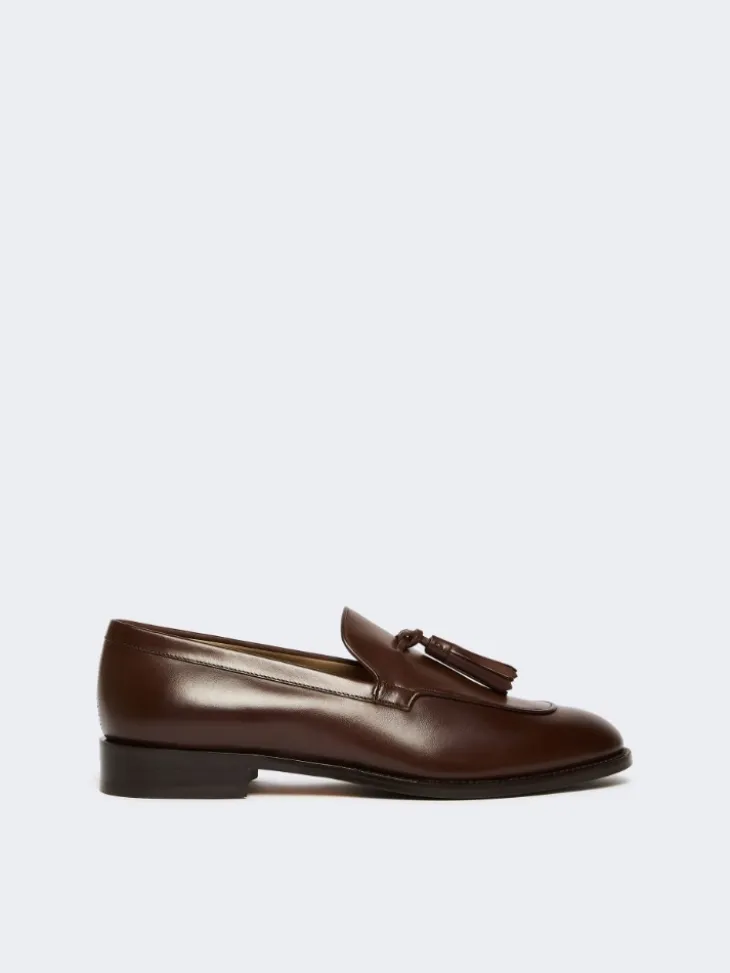 Tasselled leather loafers - COCOA