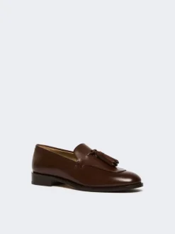 Tasselled leather loafers - COCOA