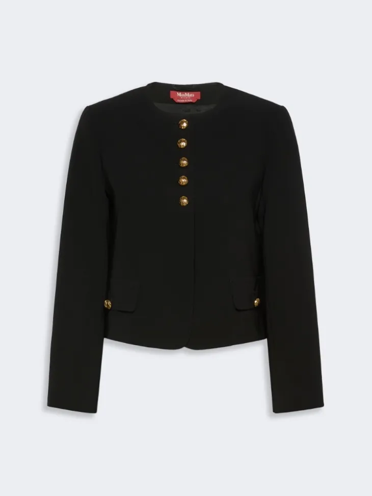 Technical cady crew-neck jacket - BLACK