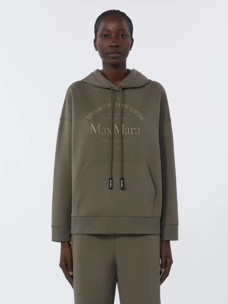 Technical cotton jersey sweatshirt - KAKI