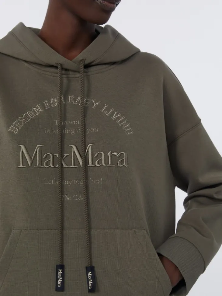 Technical cotton jersey sweatshirt - KAKI